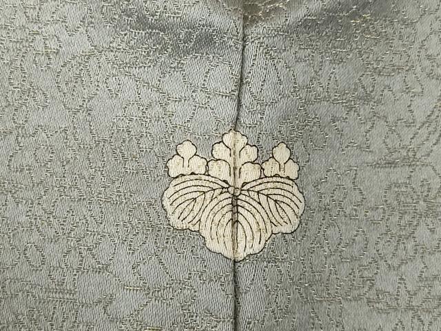 平和屋着物●久保田一竹 幻の辻が花 色無地 素鼠色 ロング丈 金通し地 正絹 逸品 AABF8220ck