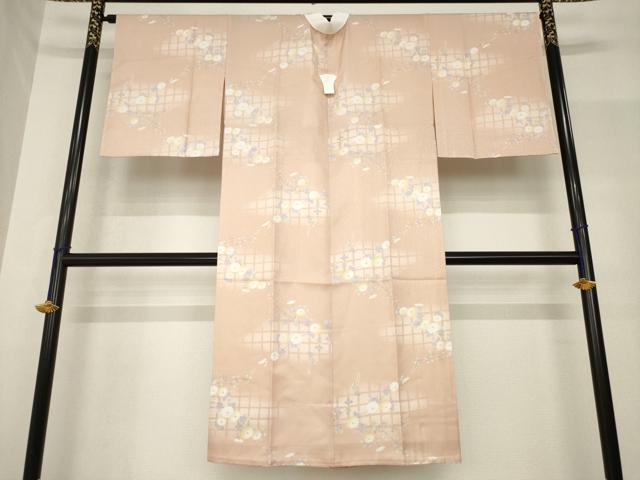 平和屋着物●長襦袢 無双仕立て 枝花文 正絹 逸品 未使用 AABF8234ck