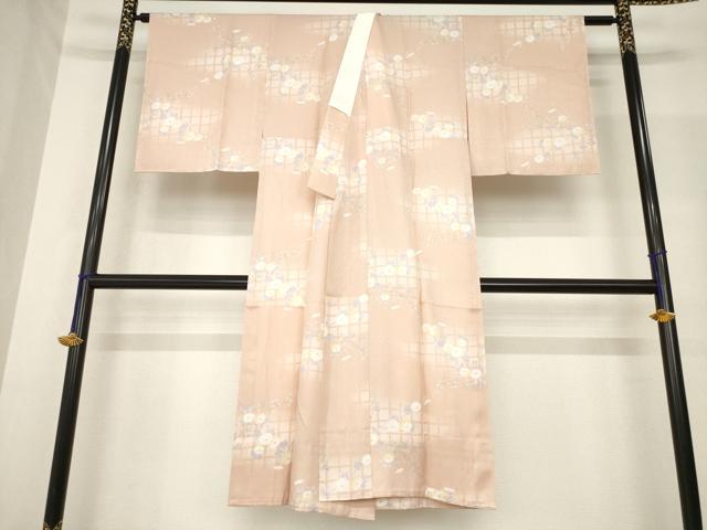 平和屋着物●長襦袢 無双仕立て 枝花文 正絹 逸品 未使用 AABF8234ck
