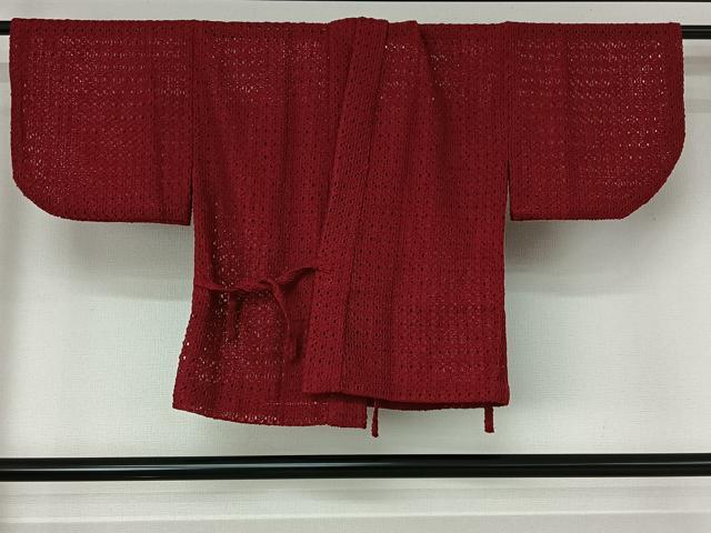 平和屋着物▽道中着 スリーシーズン 春夏秋 塵除け 真紅色 AABF8299jh