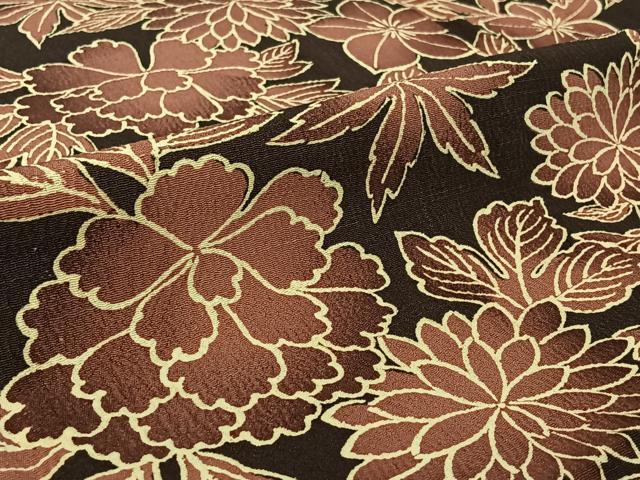 平和屋着物▽上質な小紋 単衣 草花文 暈し染め 正絹 逸品 AABF8316jh