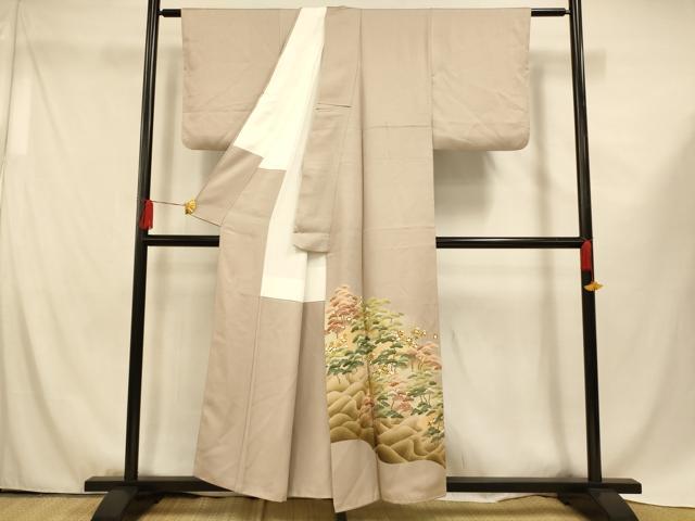 平和屋着物■豪華色留袖 駒刺繍 浜松文 暈し染め 金彩 正絹 逸品 AABF8329fw