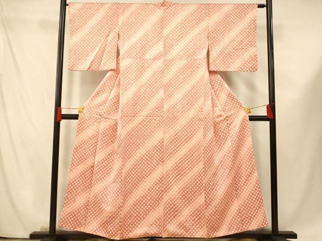 平和屋着物■上質な小紋 総絞り 霞文 暈し染め 正絹 逸品 AABF8333fw