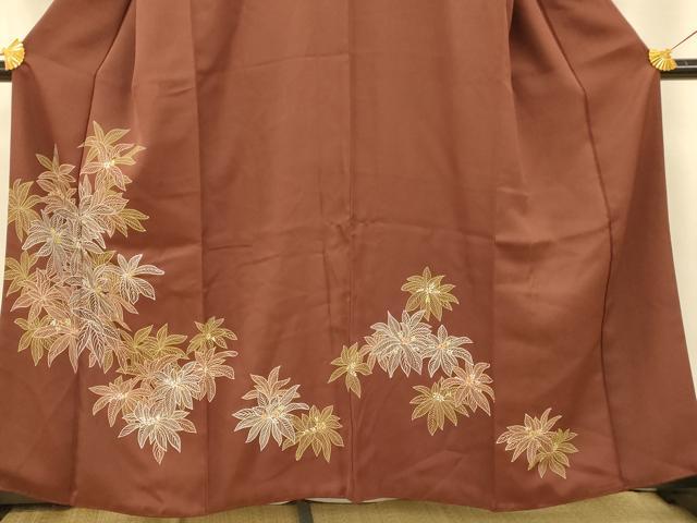 平和屋着物■訪問着 刺繍 草花文 正絹 逸品 AABF8363fw