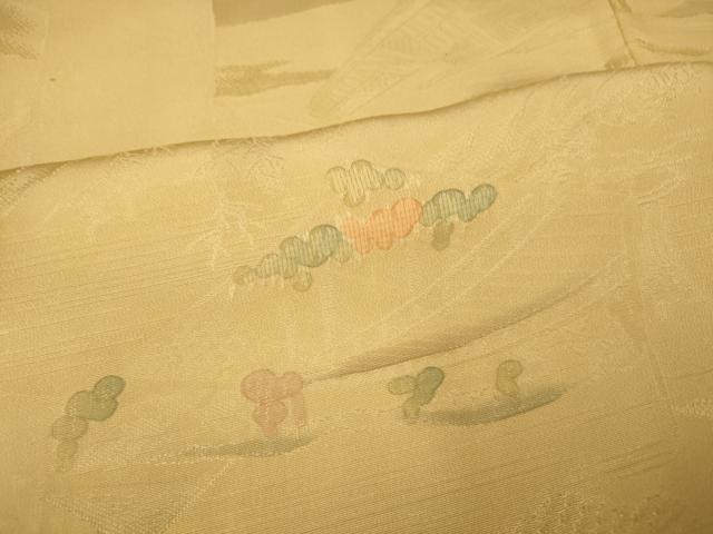 平和屋着物■上質な小紋 地紋起こし 風景文 正絹 逸品 AABF8412fw