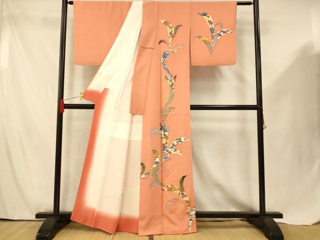 平和屋着物■訪問着 吉祥草花文 金彩 正絹 逸品 AABF8449fw