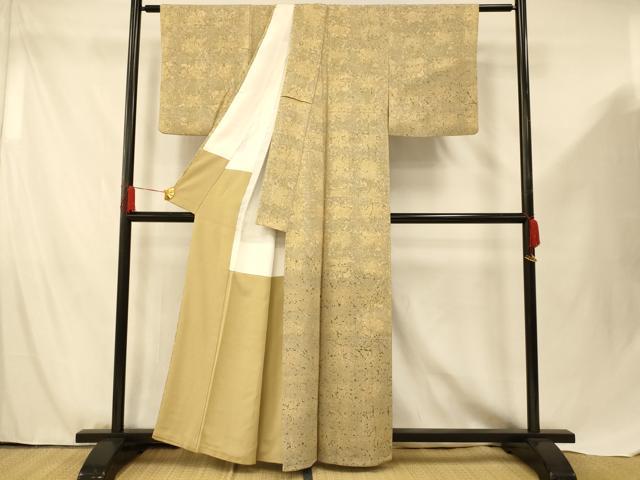 平和屋着物■訪問着 霞格子文 暈し染め 正絹 逸品 AABF8454fw