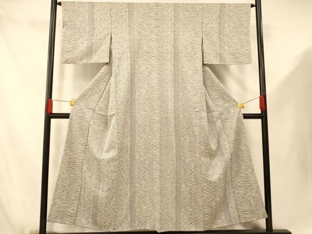 平和屋着物■上質な小紋 格子 正絹 逸品 AABF8456fw