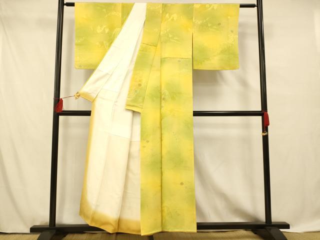 平和屋着物■上質な小紋 霞人物風景文 暈し染め 正絹 逸品 AABF8474fw