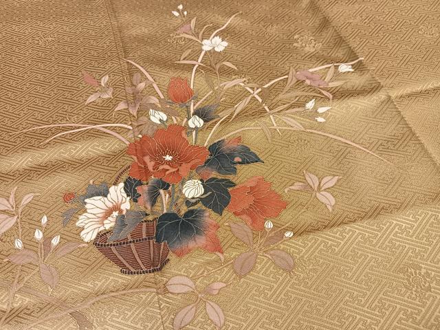 平和屋着物■訪問着 飾花文 暈し染め 金彩 正絹 逸品 AABF8526oa