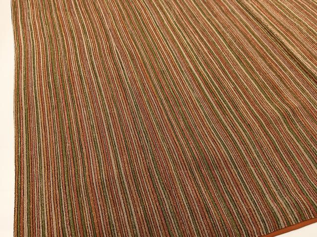 平和屋着物■上質な小紋 縞 鬼しぼ縮緬 正絹 逸品 AABF8602oa