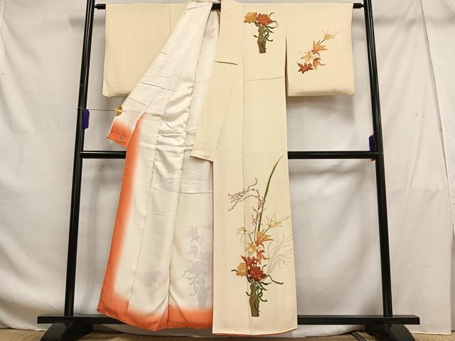 平和屋着物■訪問着 飾花文 金彩 三越扱い 正絹 逸品 AABF8604oa