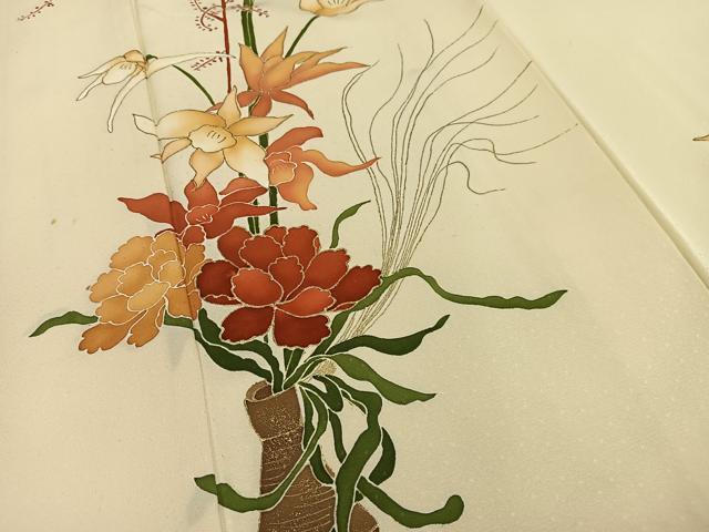 平和屋着物■訪問着 飾花文 金彩 三越扱い 正絹 逸品 AABF8604oa