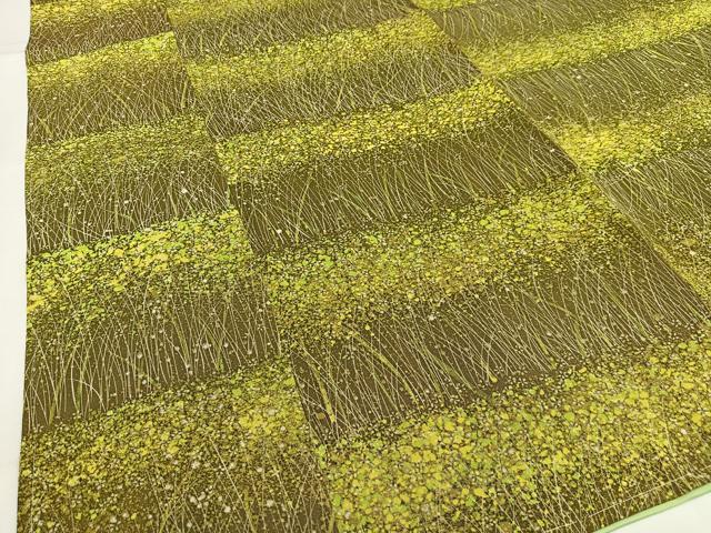 平和屋着物■上質な小紋 横段草花文 正絹 逸品 未使用 AABF8609oa