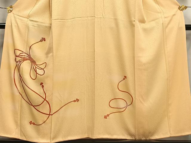 平和屋着物■訪問着 駒刺繍 結び紐文 暈し染め 金彩 正絹 逸品 AABF8642oa