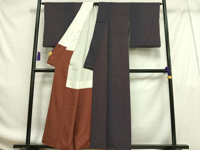 平和屋着物■上質な小紋 花間道 正絹 逸品 AABF8646oa