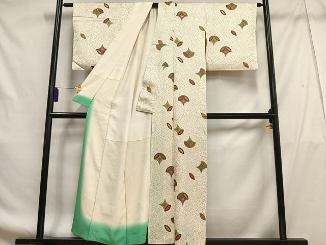 平和屋着物■上質な小紋 七宝文 金彩 正絹 逸品 AABF8663oa
