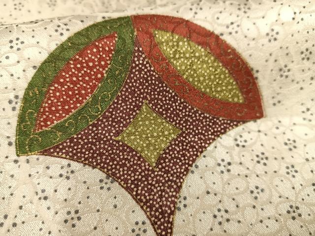 平和屋着物■上質な小紋 七宝文 金彩 正絹 逸品 AABF8663oa