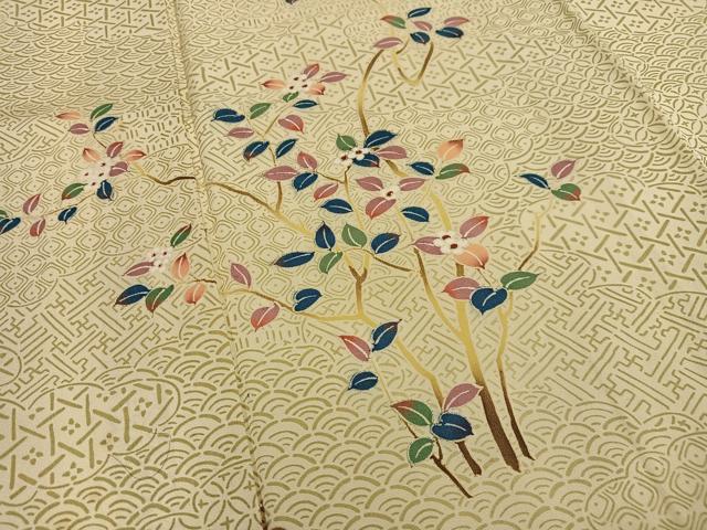 平和屋着物■訪問着 作家物 枝花文 正絹 逸品 AABF8666oa