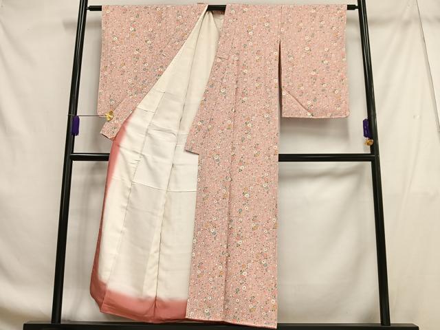 平和屋着物■上質な小紋 枝花文 正絹 逸品 AABF8691oa