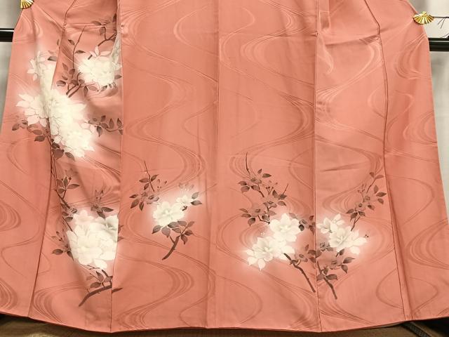 平和屋着物■訪問着 手描き 枝花文 暈し染め 金彩 正絹 逸品 AABF8706oa