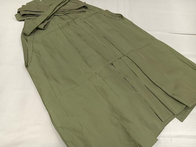 平和屋着物●男性 馬乗り袴 縞 正絹 逸品 AABF8730ph