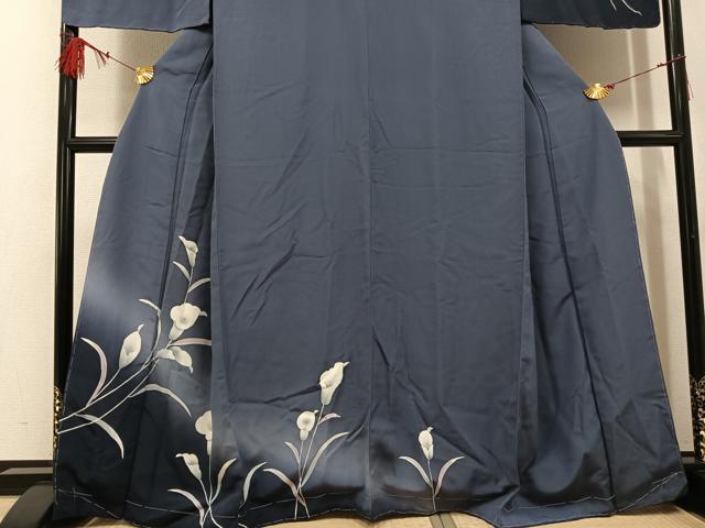 平和屋着物●訪問着 草花文 カラー 暈し染め 正絹 逸品 未使用 AABF8747ph