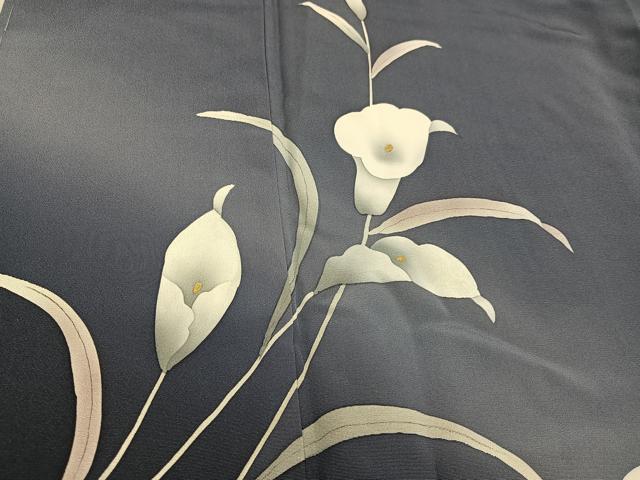 平和屋着物●訪問着 草花文 カラー 暈し染め 正絹 逸品 未使用 AABF8747ph