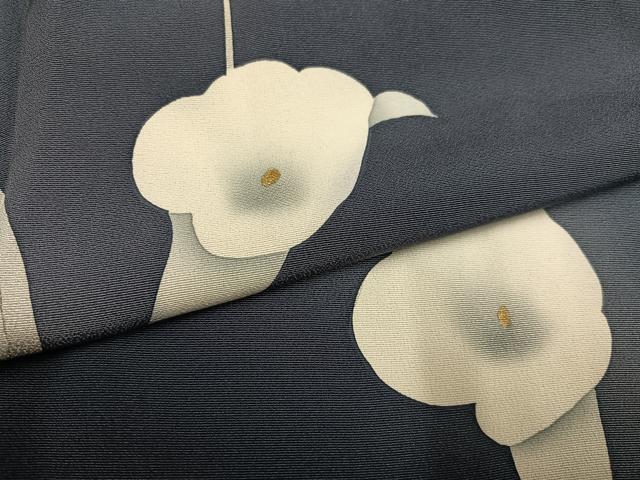 平和屋着物●訪問着 草花文 カラー 暈し染め 正絹 逸品 未使用 AABF8747ph