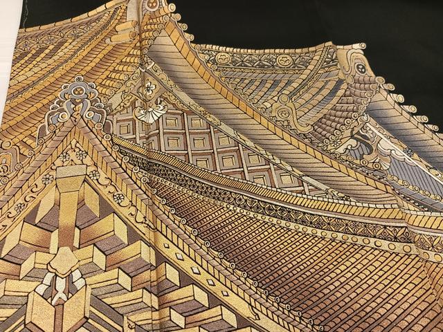 平和屋着物●金彩友禅 卓越技能者・名工・和田光正 黒留袖 日光東照宮 金彩 正絹 逸品 未使用 AABF8761ph