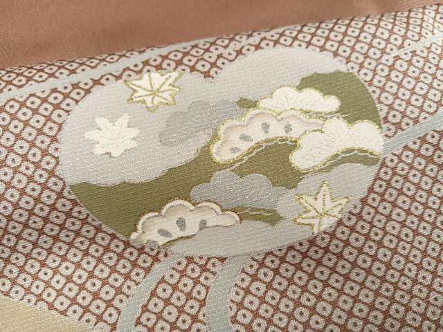 平和屋着物●訪問着 草花文 金彩 正絹 逸品 未使用 AABF8768ph