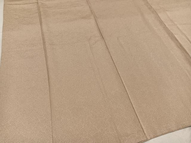 平和屋着物●上質な色無地 枯色 正絹 逸品 未使用 AABF8797ph
