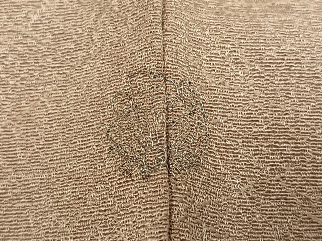 平和屋着物●上質な色無地 枯色 正絹 逸品 未使用 AABF8797ph