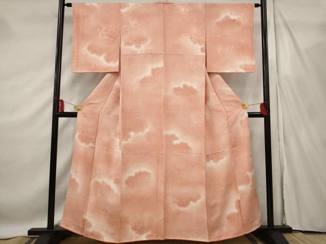 平和屋着物■上質な小紋 霞文 暈し染め 正絹 逸品 未使用 AABF8810st