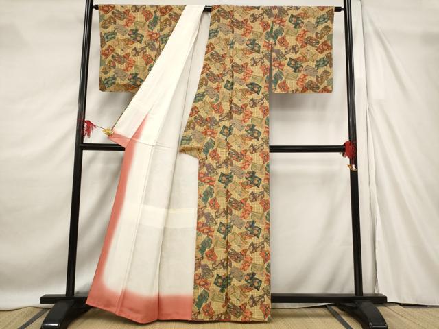 平和屋着物■上質な小紋 着物づくし 正絹 逸品 AABF8835st