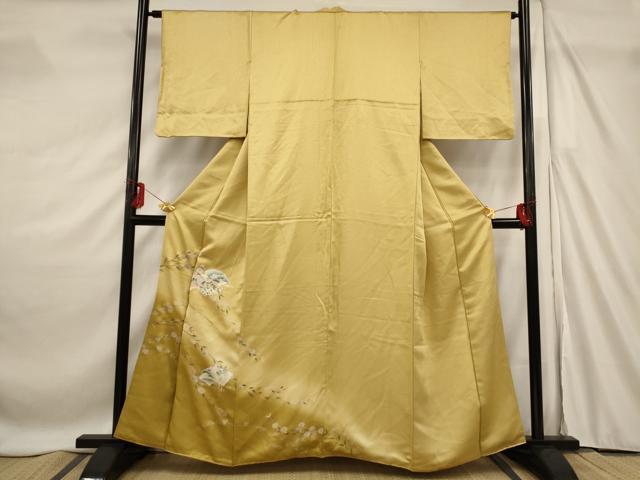 平和屋着物■訪問着 地紙花文 暈し染め 金彩 正絹 逸品 AABF8839st
