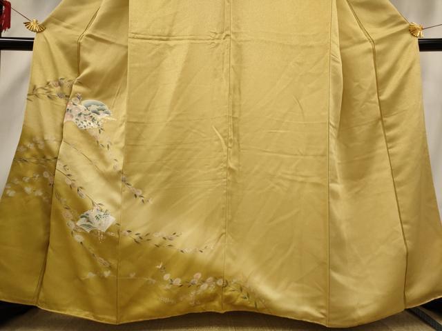 平和屋着物■訪問着 地紙花文 暈し染め 金彩 正絹 逸品 AABF8839st