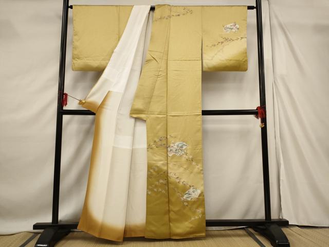 平和屋着物■訪問着 地紙花文 暈し染め 金彩 正絹 逸品 AABF8839st