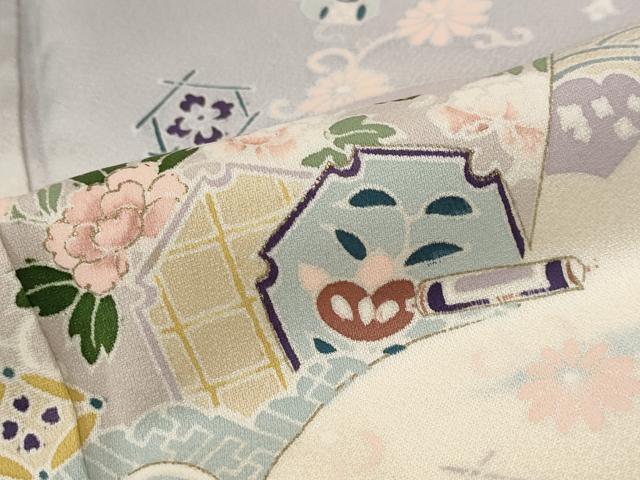 平和屋着物■訪問着 地紙花文 暈し染め 金彩 正絹 逸品 AABF8886st