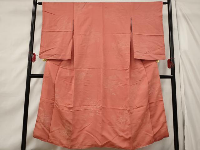 平和屋着物■アンティーク 大正ロマン 小紋 草花文 正絹 逸品 AABF8910st