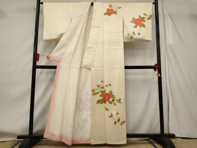 平和屋着物■訪問着 刺繍 草花文 正絹 逸品 AABF8918st