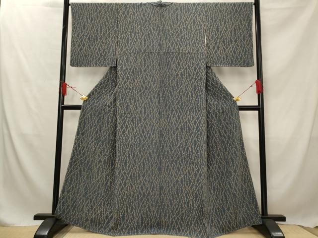 平和屋着物■上質な小紋 幾何学文様 正絹 逸品 AABF8952st