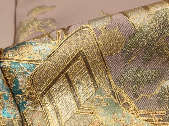 平和屋着物■訪問着 御所車花松文 暈し染め 金彩 正絹 逸品 AABF8955st