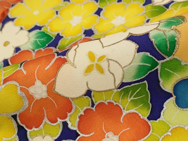 平和屋着物■訪問着 草花文 正絹 逸品 AABF8957st