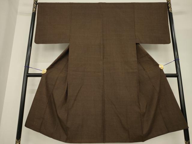 平和屋着物●男性 本場結城紬 重要無形文化財 100亀甲 総詰め 正絹 逸品 AABF8983ck