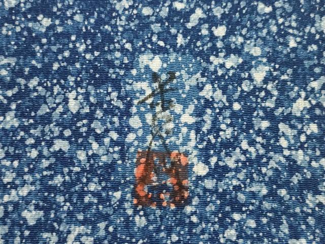 平和屋着物●訪問着 作家物 藍 風景文 正絹 逸品 AABF8988ck