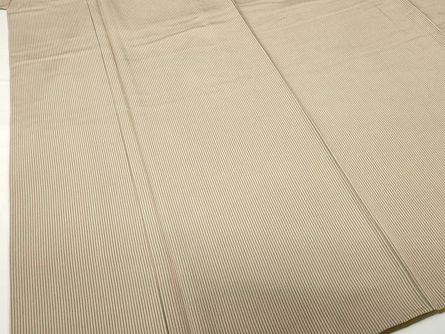 平和屋着物●伝統工芸士 保科土山 小紋 縞 正絹 逸品 AABF8990ck