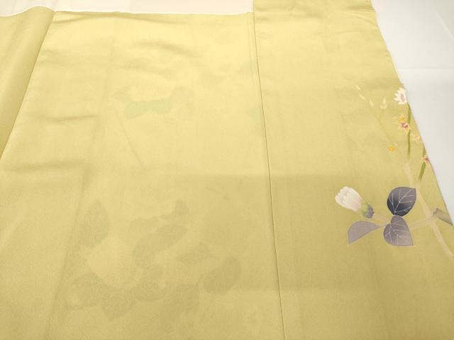 平和屋着物●本加賀友禅作家 東藤岳 訪問着 枝花文 やまと金ラベル 正絹 逸品 AABF9008ck