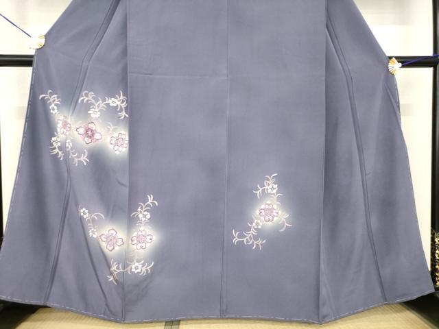 平和屋着物●訪問着 刺繍 舞花文 暈し染め 金彩 正絹 逸品 AABF9019ck