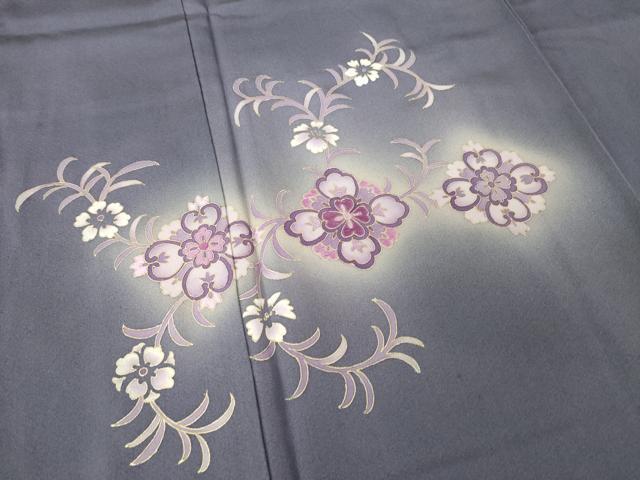 平和屋着物●訪問着 刺繍 舞花文 暈し染め 金彩 正絹 逸品 AABF9019ck